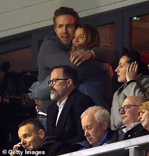 Lively continued to stay close to the actor as they held lighthearted conversations and kept up with the score