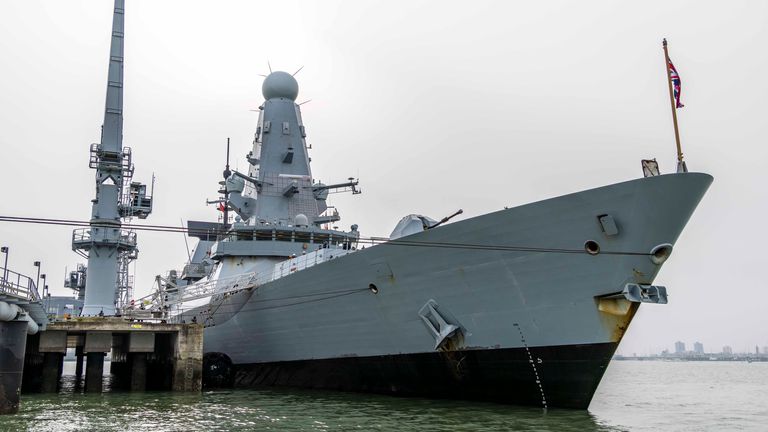 HMS Dragon, which will depart Portsmouth in the coming days. Pic: MoD