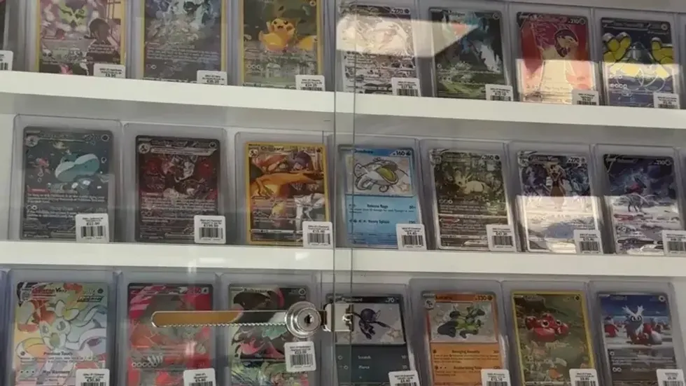 Pokemon Cards on display at Trove UK