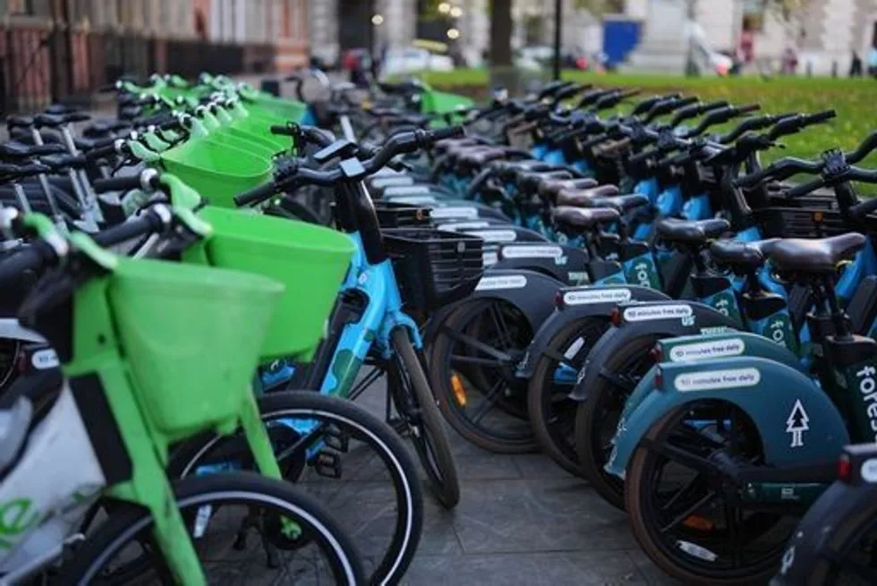 lime and forest e-bikes in London