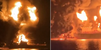 Brent crude surges past $100 AGAIN as tankers burn in Gulf after deadly Iranian strikes