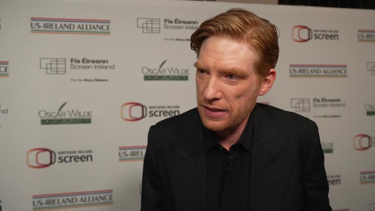 Domhnall Gleeson at the Oscar Wilde Awards in LA ahead of the Oscars