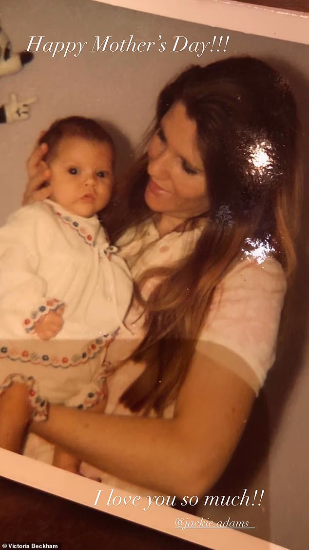 Victoria shared a old snap of her and her mum