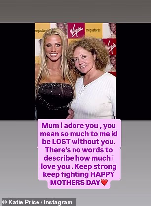 The glamour model urged her to 'keep strong and keep fighting'