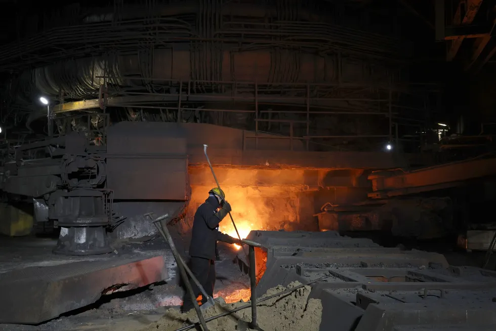 British Steel blast furnaces in Scunthorpe
