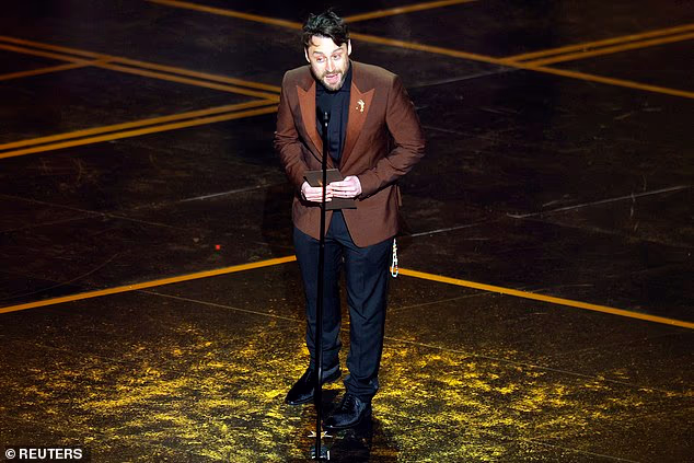 The sharp-tongued Culkin joked: 'Sean Penn couldn't be here this evening or didn't want to, so I'll be accepting the award on his behalf'