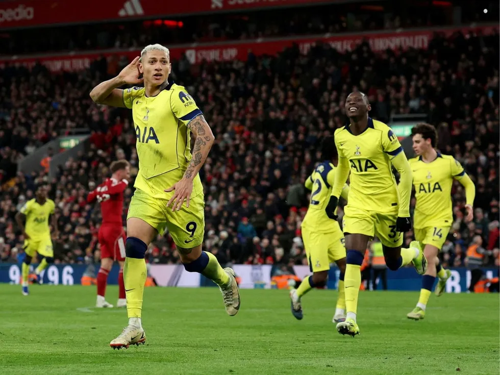 Richarlison scored at the death as Tottenham nabbed a draw against Liverpool at Anfield