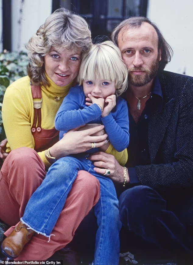 Gibb, who died in 2003 after suffering a cardiac arrest at his Miami home, has two known children, daughter Samantha and son Adam, with his second wife Yvonne Spenceley (pictured with Yvonne and Adam in 1979)