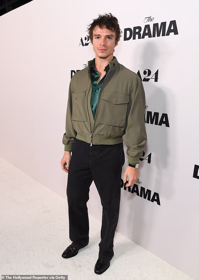 Monsters: The Lyle and Erik Menendez Story alum Nicholas Alexander Chavez kept it casual in an olive-green cropped jacket over an emerald-green blouse and black trousers