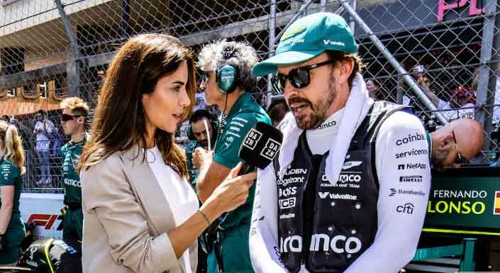 Fernando Alonso and Melissa Jiménez