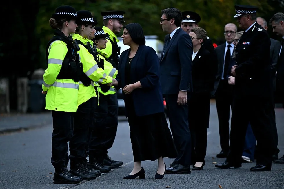 Home Secretary Shabana Mahmood meets with police