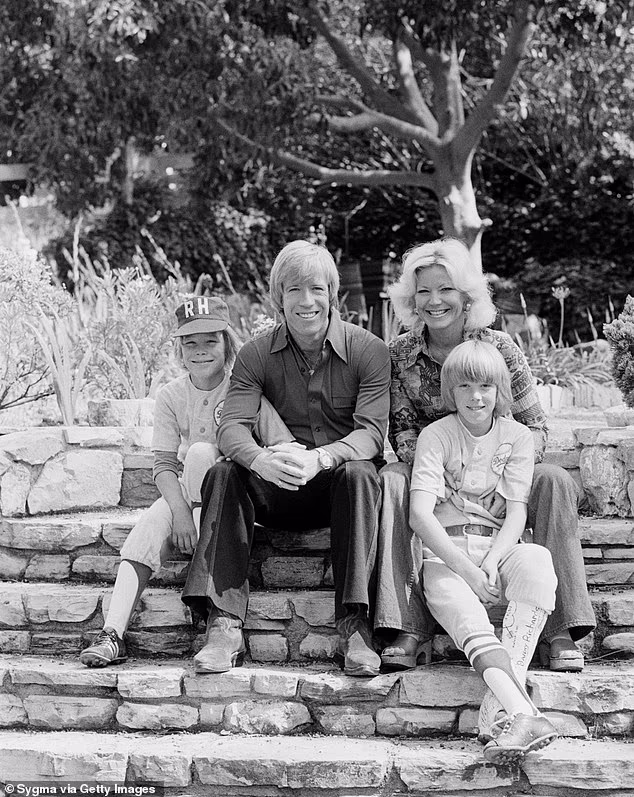 Norris with his wife Diane and their sons Mike and Eric