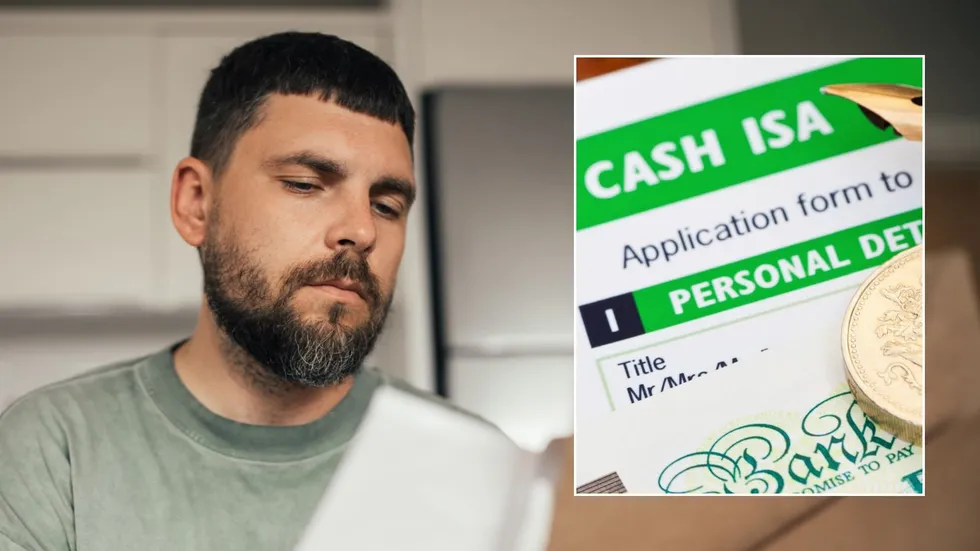 Man looking at letter and ISA form