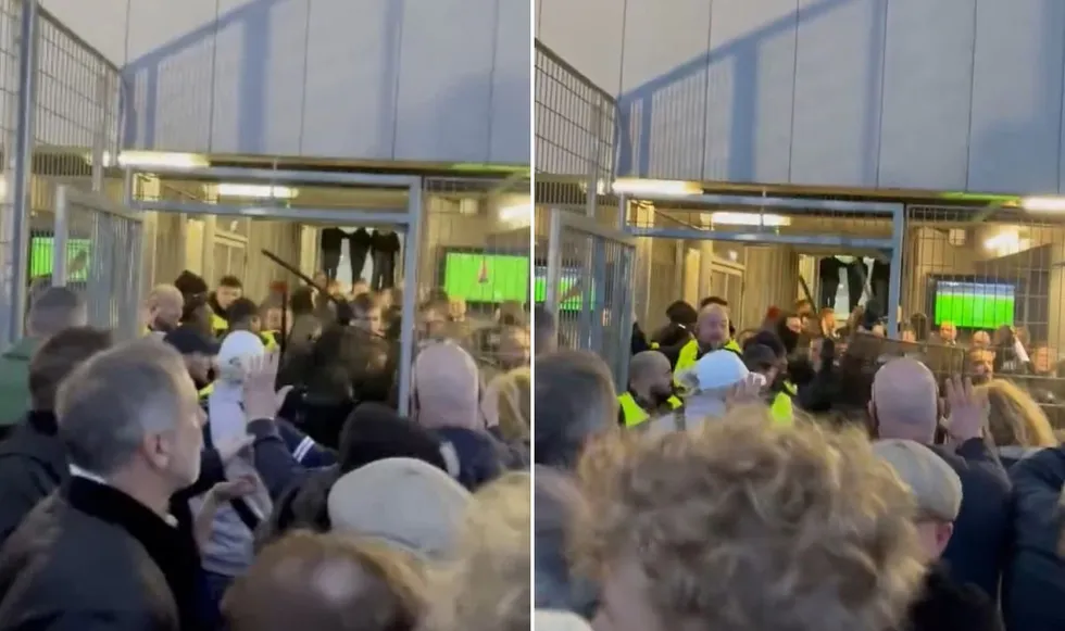 French police appeared to use batons on Aston Villa fans