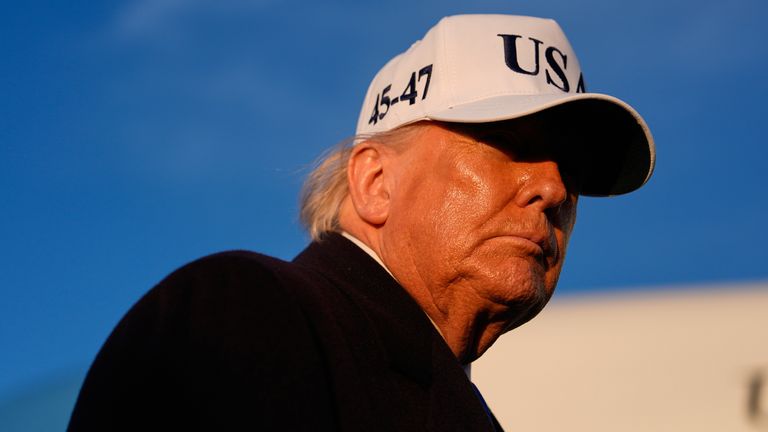 President Trump boarding Air Force One on Friday. AP Photo/Mark Schiefelbein