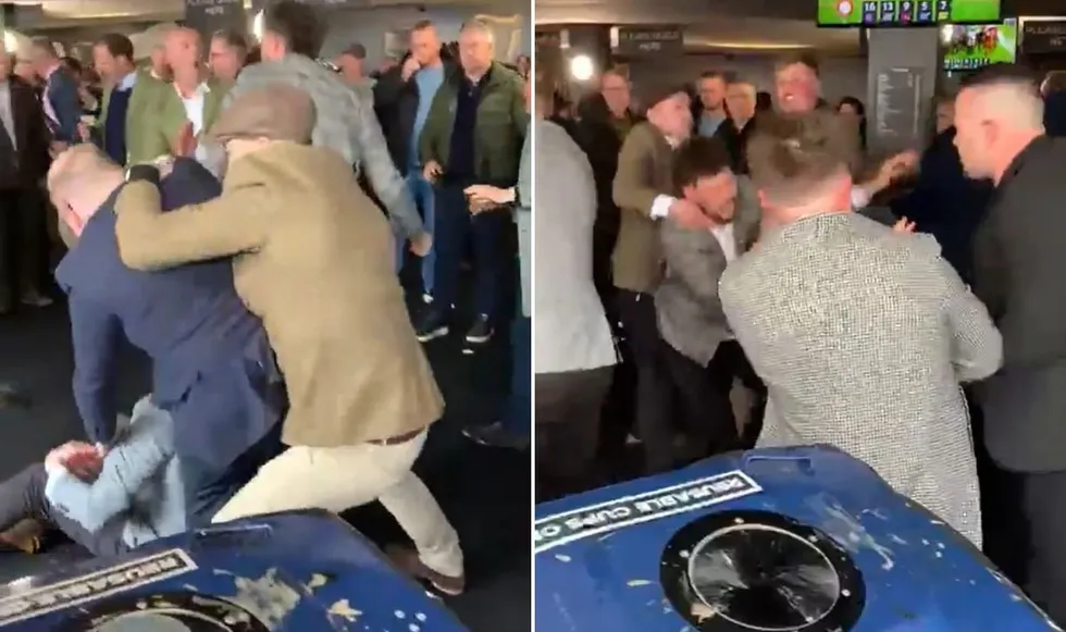 Violence broke out on the first day of Cheltenham Festival with footage going viral