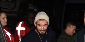 David Beckham proudly supports Cruz at his Manchester gig after extending an olive branch to estranged son Brooklyn on his 27th birthday