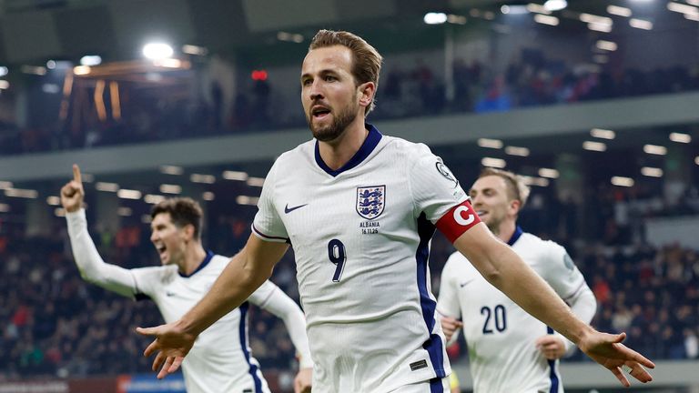 Harry Kane helped England secure comfortable qualification for the tournament. Pic: Reuters