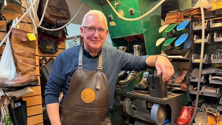 Cobbler Vince Ayris says frequent raids on his shoe repair shop frustrate him