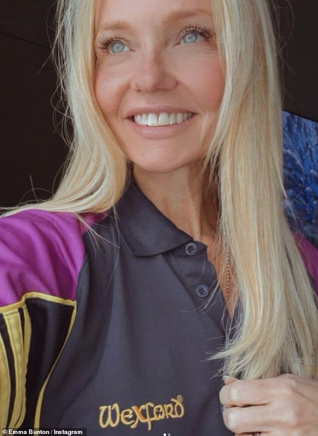 Bunton - who has close family ties in southeast Ireland - shared photos of herself wearing a Wexford football shirt