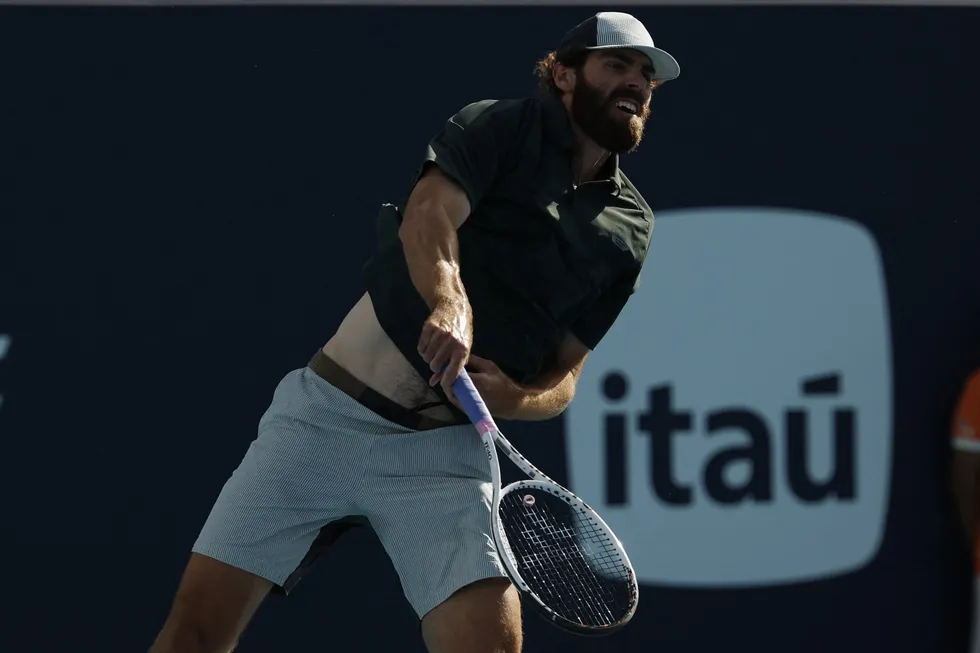 Reilly Opelka, the 6ft11 American with a 144mph serve, hit a breathtaking 25 aces and accumulated 47 winners