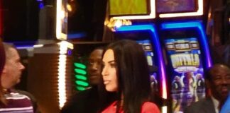 Kim Kardashian flashes abs in red hot outfit on Las Vegas set of Eva Longoria’s film The Fifth Wheel