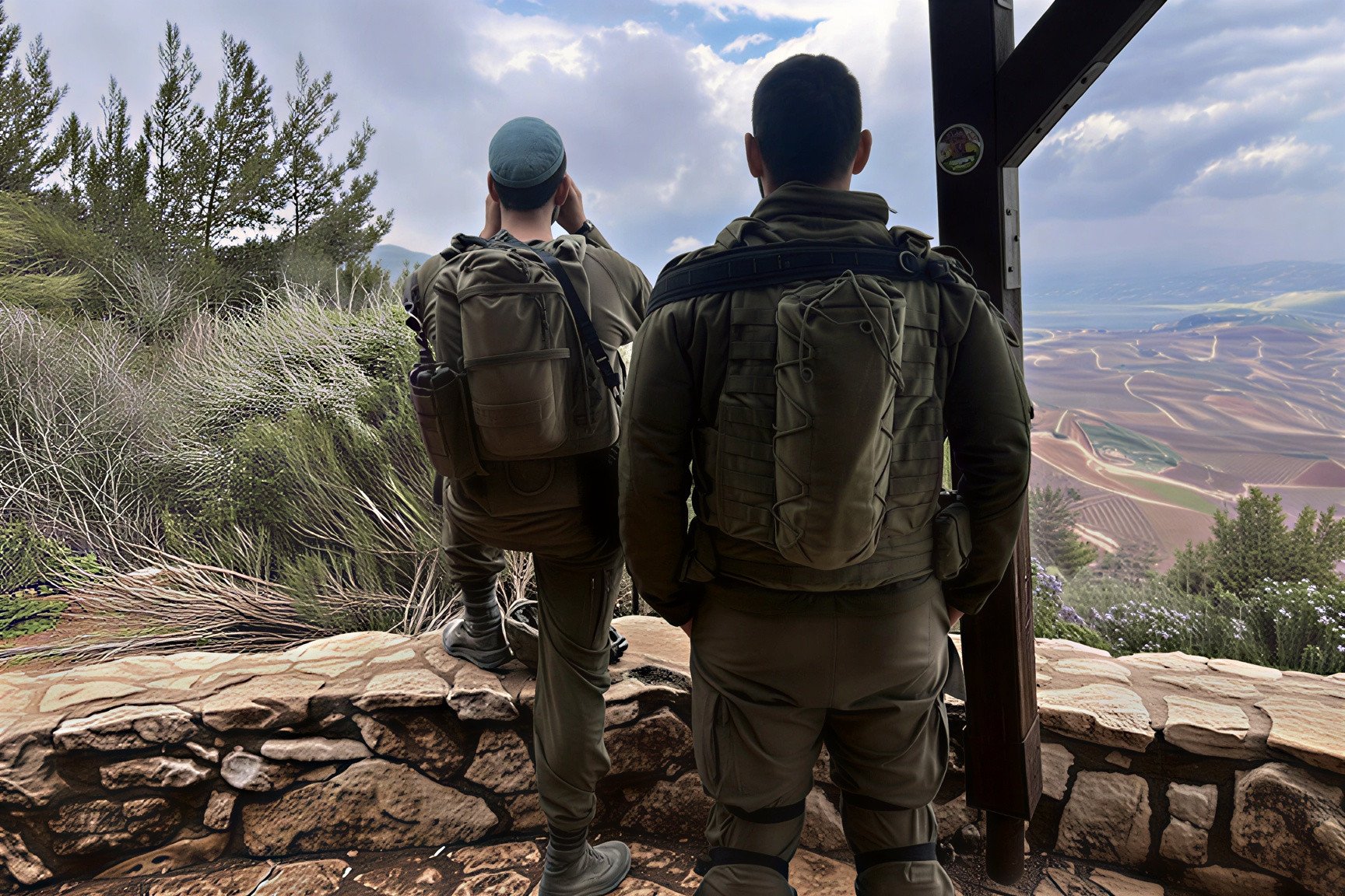 Israeli soldiers look towards Lebanon, amid an escalation between Iran-backed Hezbollah and Israel, and amid the U.S.-Israeli conflict with Iran, by the Israel-Lebanon border in northern Israel March 7, 2026. REUTERS
