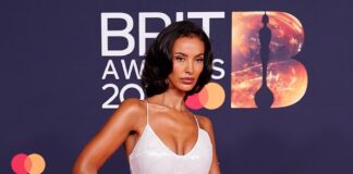 Maya Jama steals the show in a white sequin gown as she joins Olivia Dean and Harry Styles on the BRIT Awards red carpet as the biggest night in music makes its Manchester debut