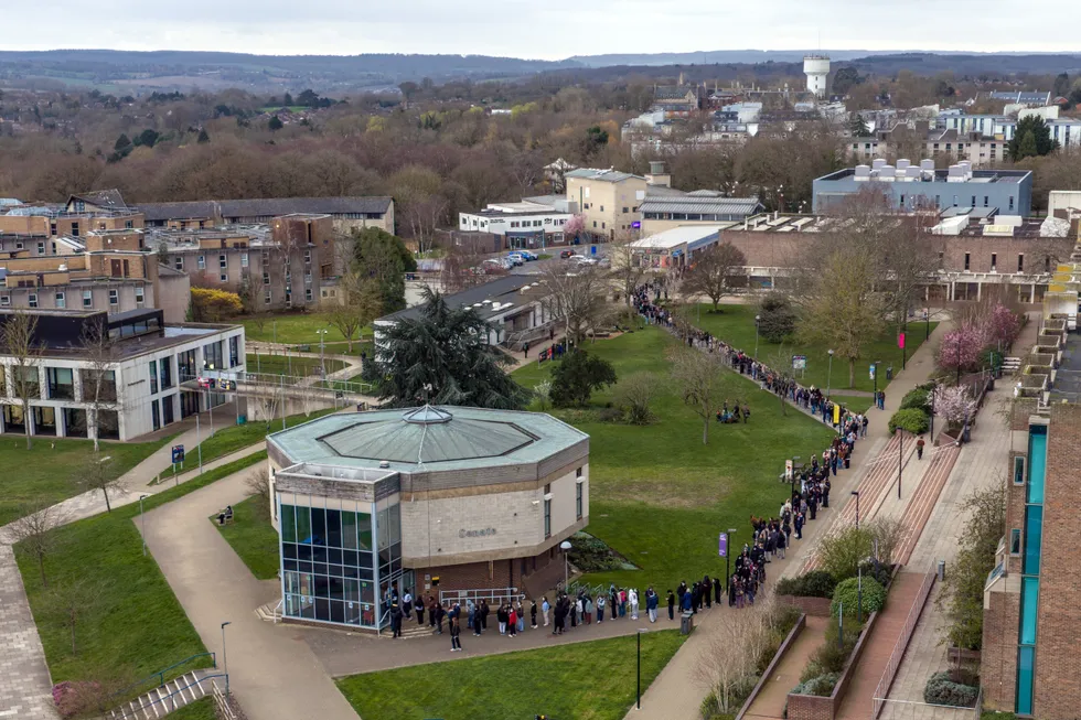 University of Kent outbreak queue
