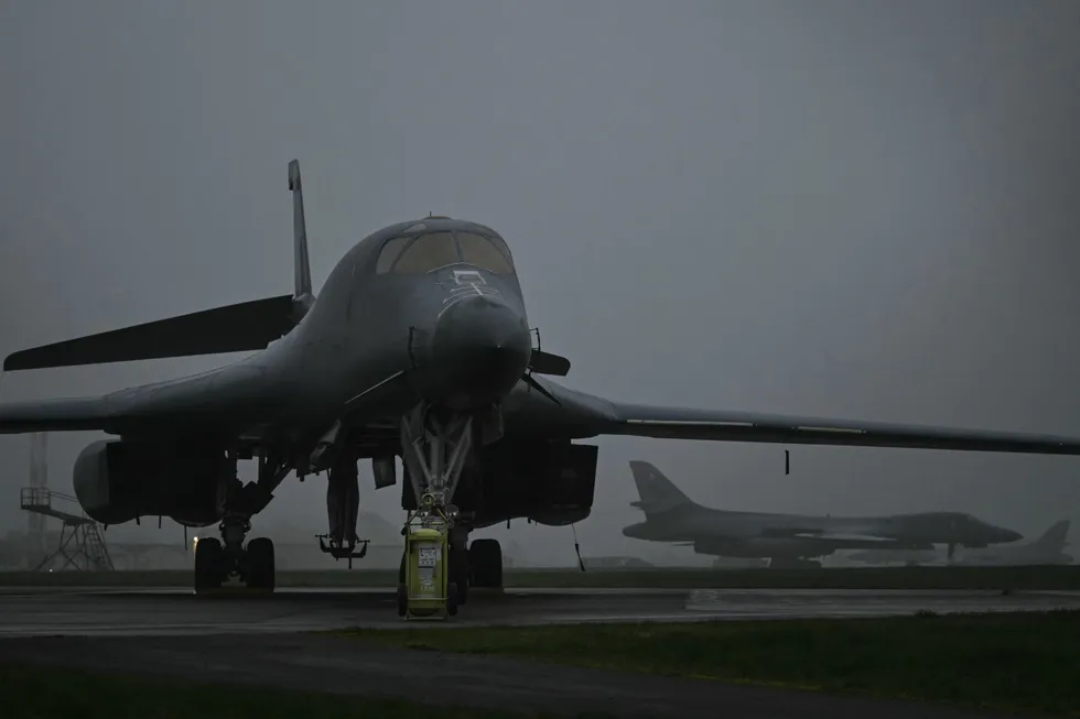 \u200bB1 Lancer bombers have been landing on RAF Fairford over the weekend