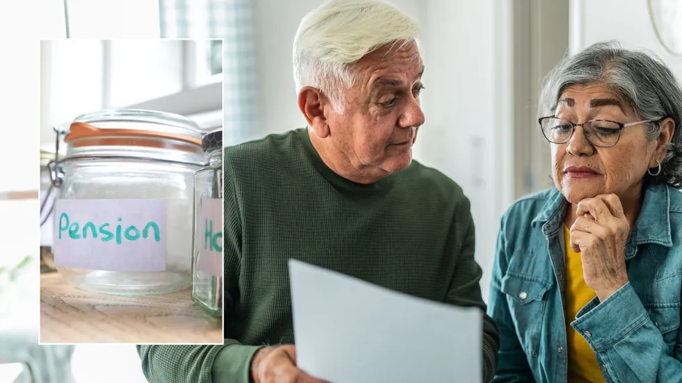 Older couple and pension pot