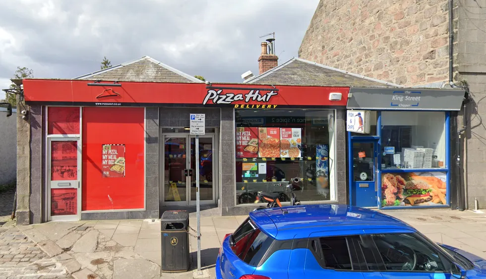 Pizza Hut takeaway outlet on King Street in Aberdeen