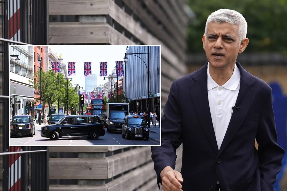 Oxford Street and London Mayor Sadiq Khan
