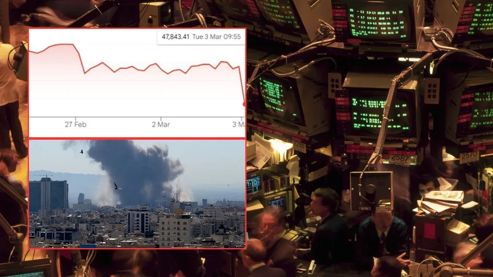 Market traders, Tehran and Dow Jones
