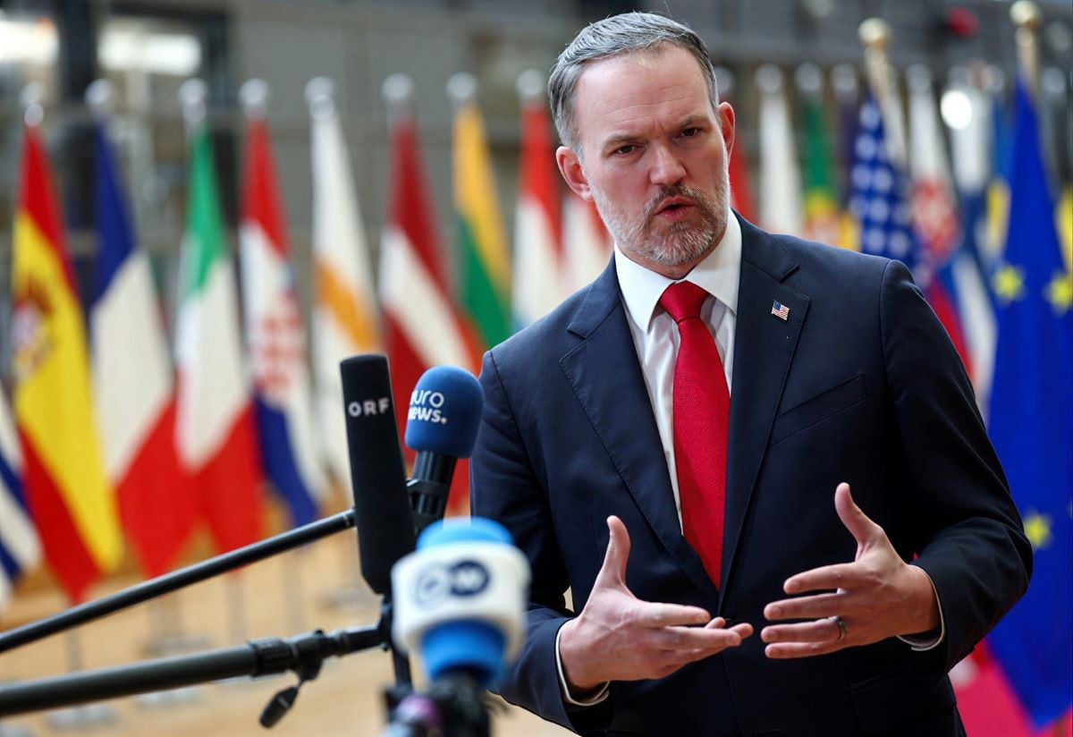 US Trade Representative Jamieson Greer speaks to the media, on the day he attends a working lunch with EU ministers responsible for trade, in Brussels, Belgium, November 24, 2025.PHOTO: REUTERS
