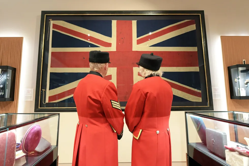 The Union Jack which flew from the vessel that led Vice-Admiral Horatio Nelson's fleet into battle