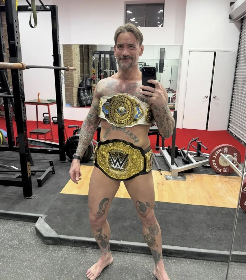 CM Punk posed in the nude with his belts, prompting WWE fans to dig up Matt Hardy's old pic