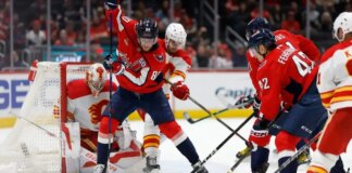 Washington Capitals rout Calgary Flames 7-3 behind Connor McMichael’s two goals