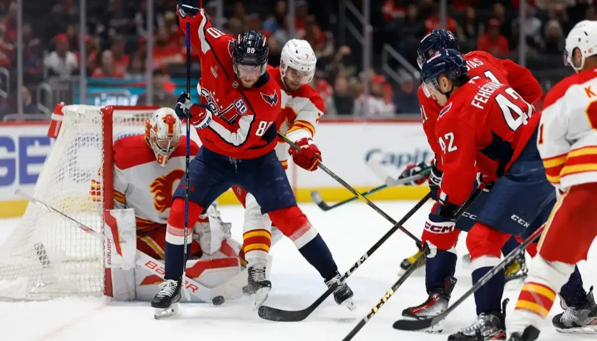 Washington Capitals rout Calgary Flames 7-3 behind Connor McMichael's two goals