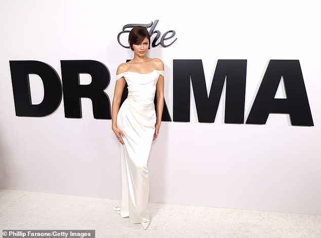 Zendaya slips back into her 2015 Oscars ‘wedding’ dress as she headlines The Drama premiere in LA with Robert Pattinson