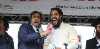 Bob Vylan rapper Bobby Vylan ‘repeats death to the IDF chant’ at pro-Iran ‘hate march’ in London
