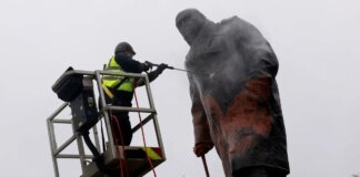Winston Churchill statue restored to former glory after being defaced with pro-Gaza graffiti