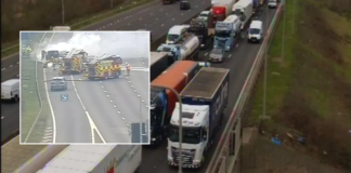 Drivers face delays near UK airport as vehicle fire causes diesel spillage on major motorway